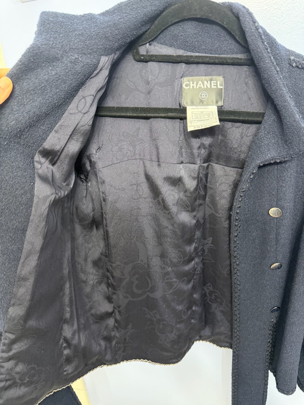 CHANEL Midnight Blue Press Sample Jacket, Size 38 - Picture 5 of 14